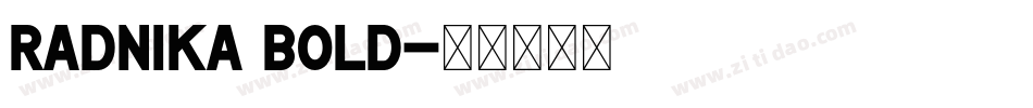 Radnika Bold字体转换
